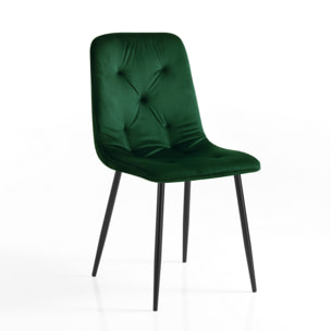 TOMASUCCI Lot de 4 Chaise TINA VERTE