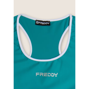 Reggiseno Sportivo con Supporto Medio e bordature a contrasto