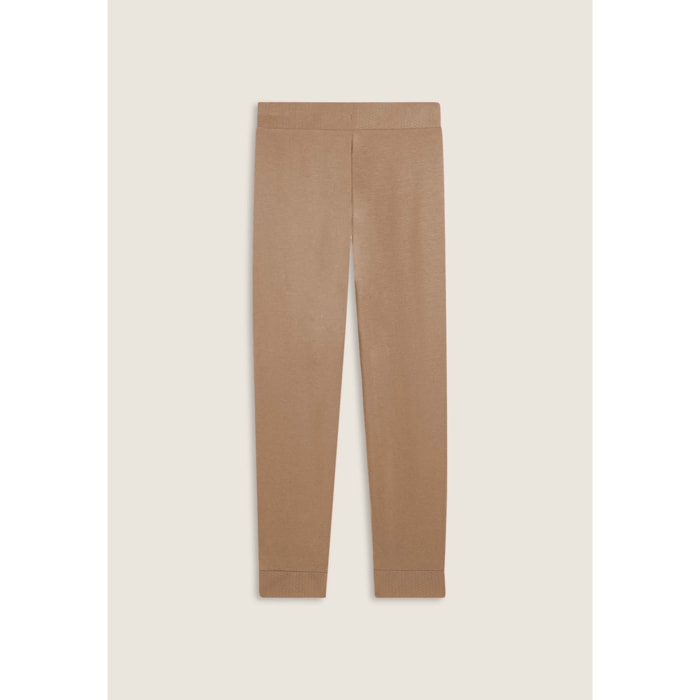 Pantaloni donna regular morbidi con dettagli micro-trecce