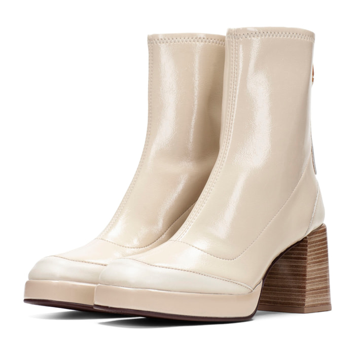 Botin Tokio Marfil 7 cm