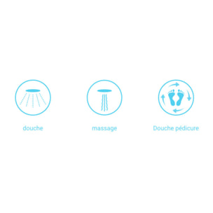 Douchette pédicure 2 en 1 avec 4 accessoires (SATWTSHS4)