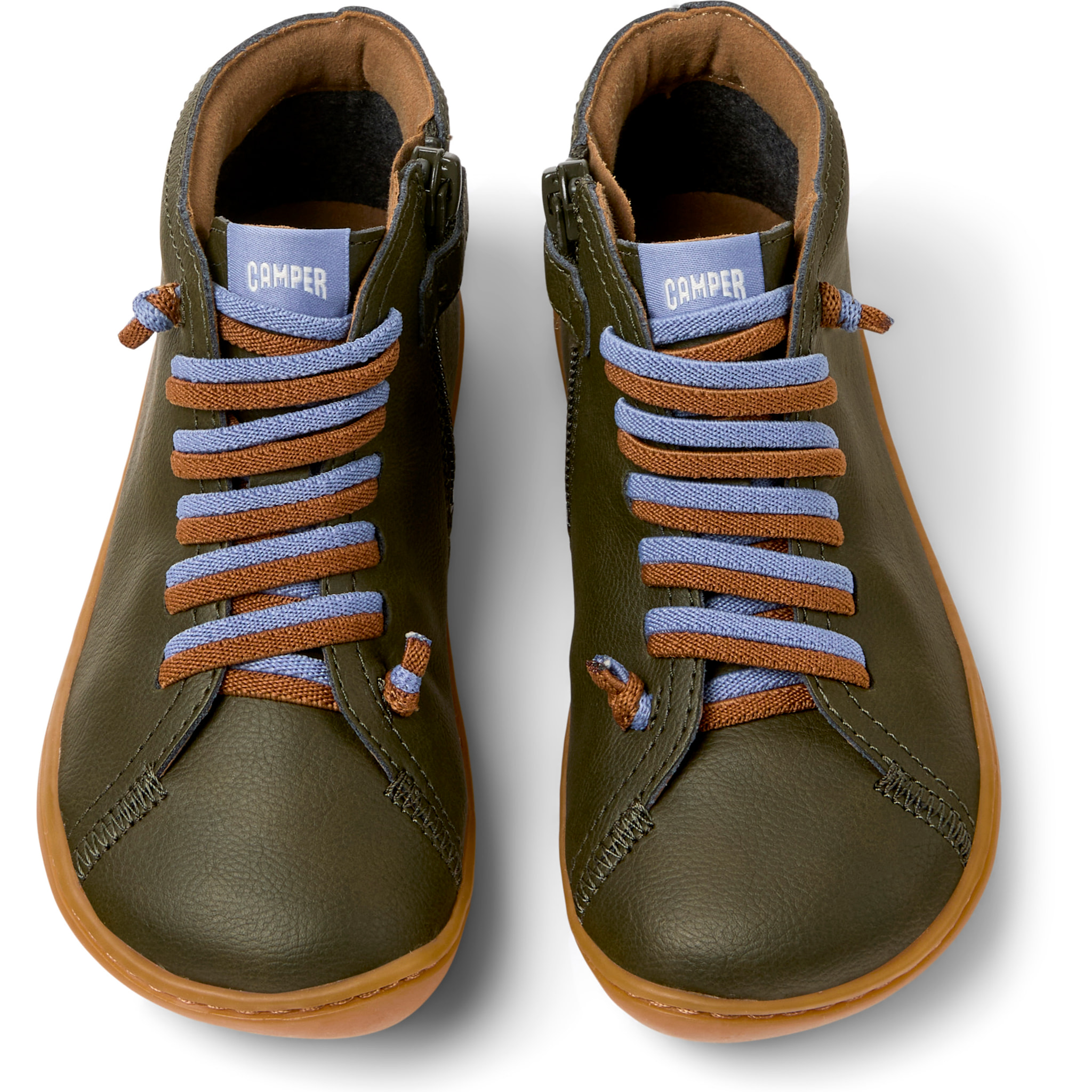 Zapatillas - CAMPER Peu Cami - Verde - Cuero liso