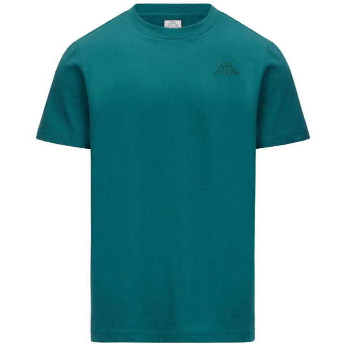 T-Shirts & Top Kappa Uomo Logo Korpo Cafers Slim Verde