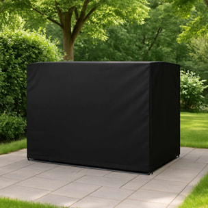 Funda negra para banco columpio 225x145xh175cm con cremallera - poliéster 210d con revestimiento pu