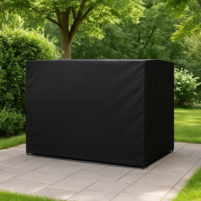 Funda negra para banco columpio 225x145xh175cm con cremallera - poliéster 210d con revestimiento pu