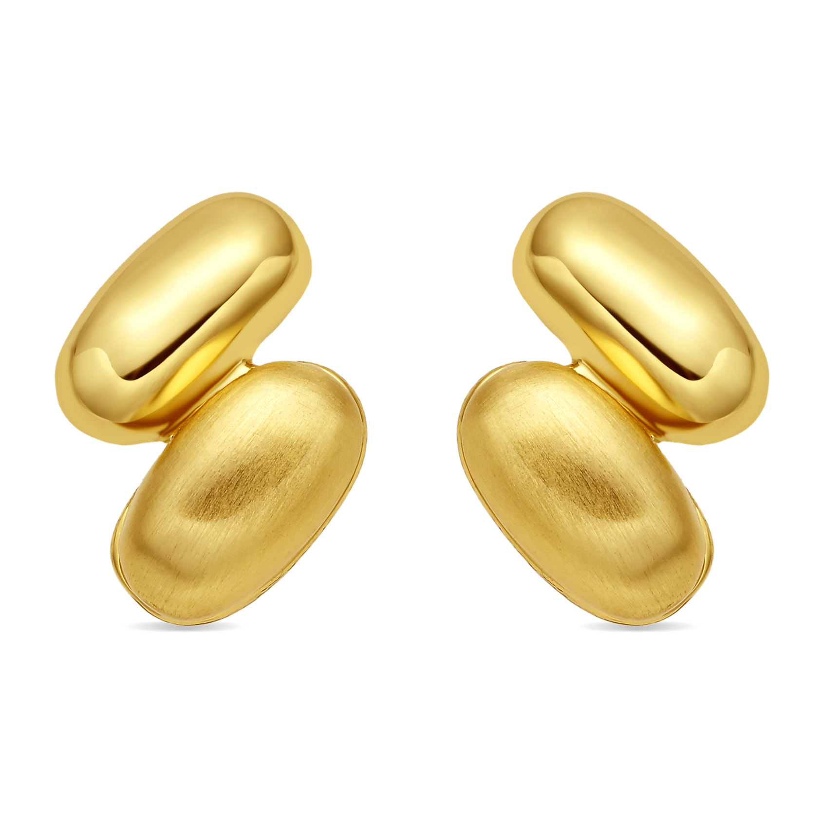 Pendientes Jiola acabado oro amarillo 18k