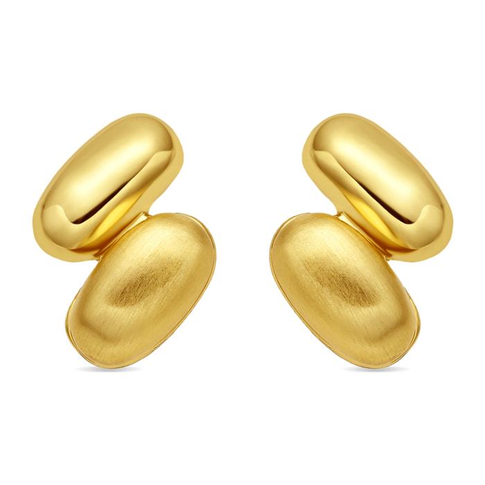 Pendientes Jiola acabado oro amarillo 18k