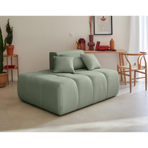 Caracas - module d'assise gauche - en tissu - Vert sauge