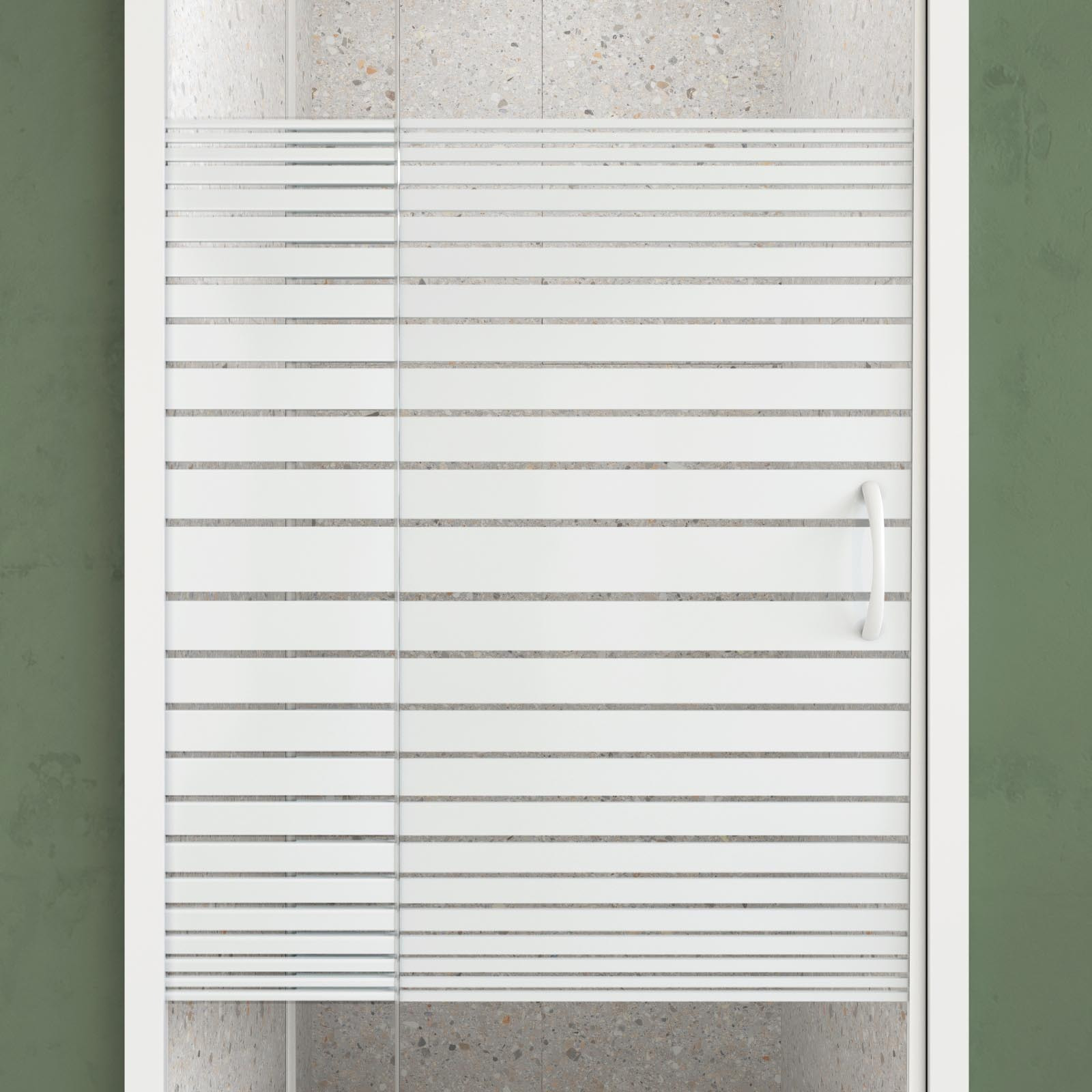 Porte de Douche Extensible de 69 a 80 x 185cm - Profil Blanc - Verre Trempé 4mm - FLEXY