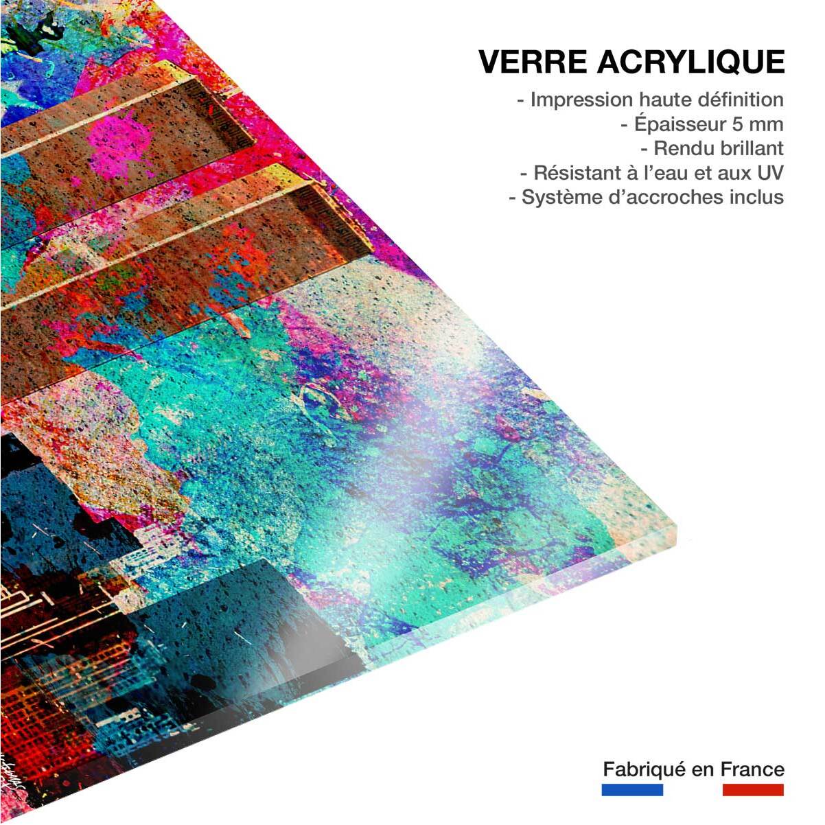 Tableau Affiche illustration graffiti new york Tableau plexiglas