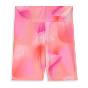Leggings Biker Bambina Fantasia Rosa Arancio