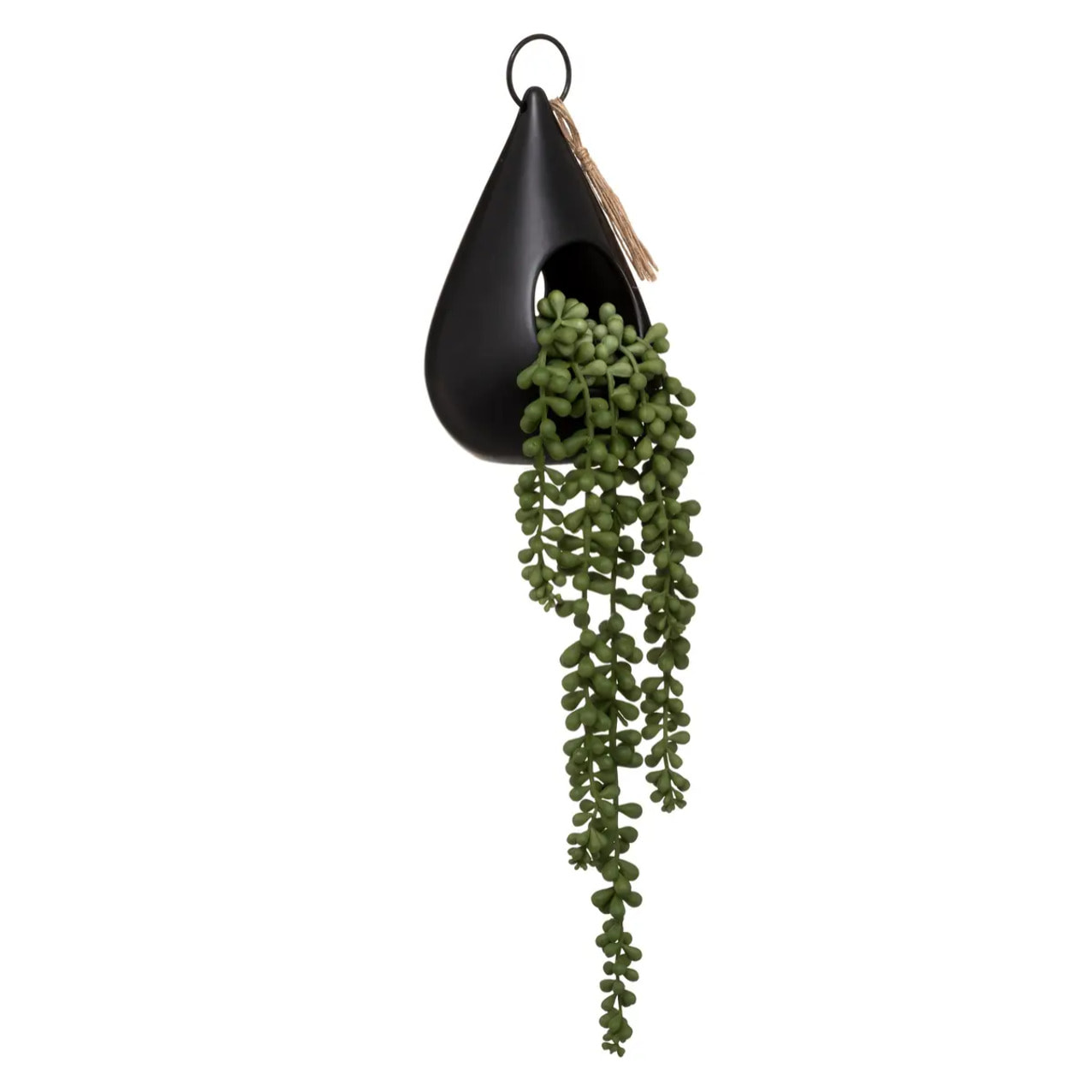 Plante artificielle suspendue "Tropiques" pot goutte H50cm