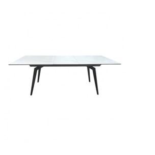 Table céramique extensible L160/210cm avec piètement métal noir- 2 coloris - MADRID