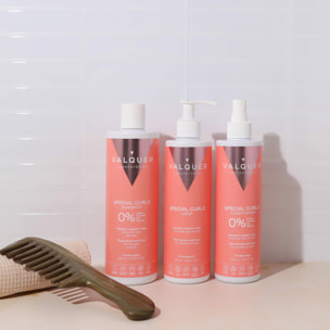 Valquer Pack curly Champú, mascarilla y acondicionador para cabellos rizados - 400 ml + 290 ml + 300 ml
