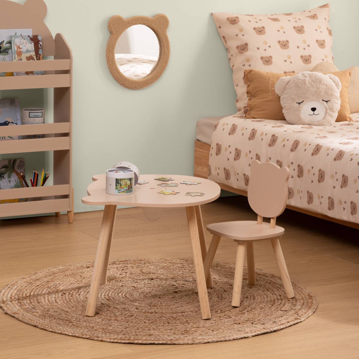 Chaises de table enfant Douceur beige L26xp26xH49cm