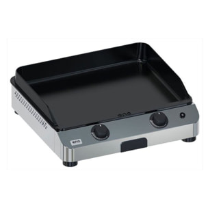 Plancha gaz ENO Fusion 60 Inox 2 brûleurs à poser, 57x39 cm