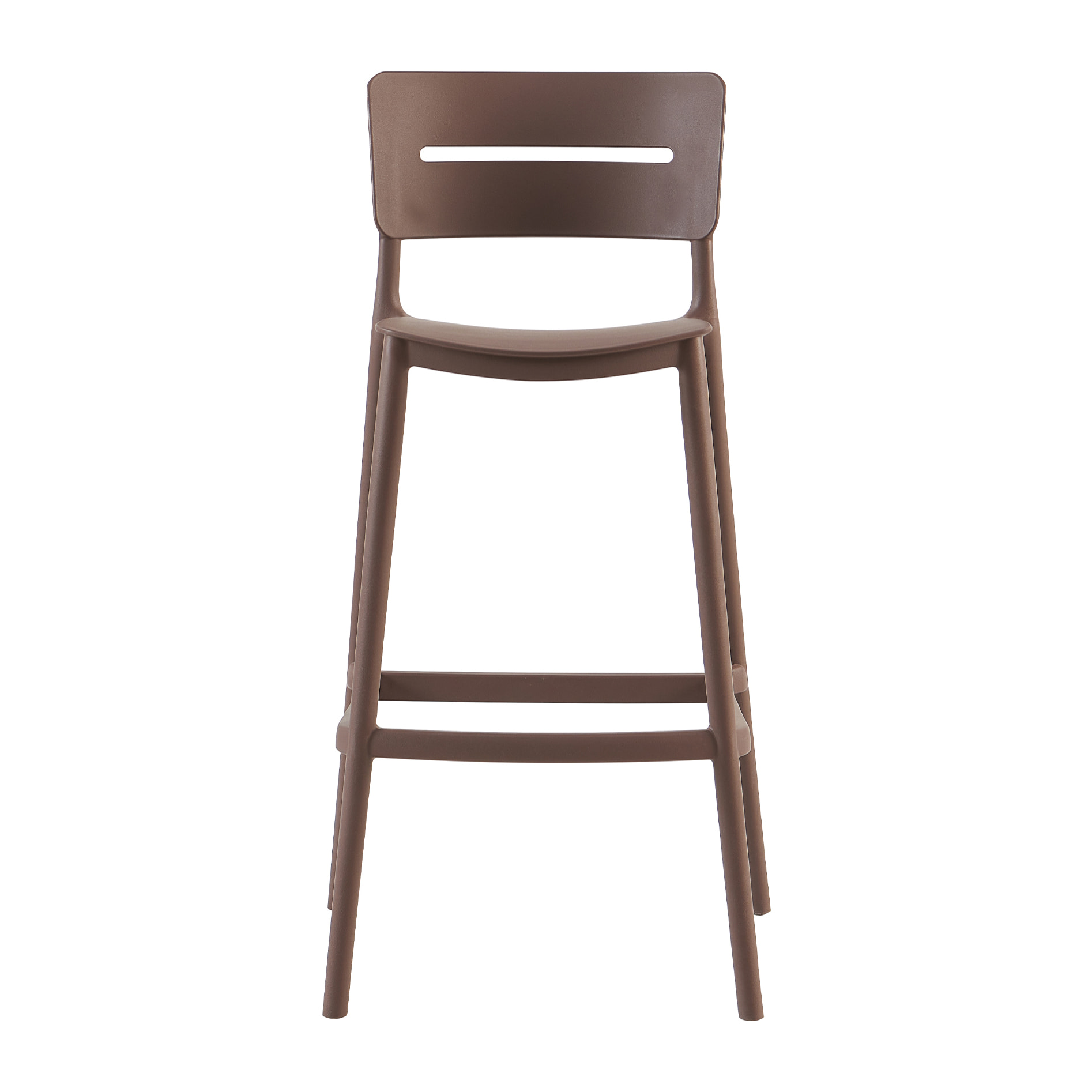 Set da, 2 Sgabello Bella Bronzo In Polipropilene per soggiorno, cucina e arredo bar