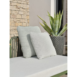 BARLIA - Canapé de jardin 3 places en aluminium - Olive