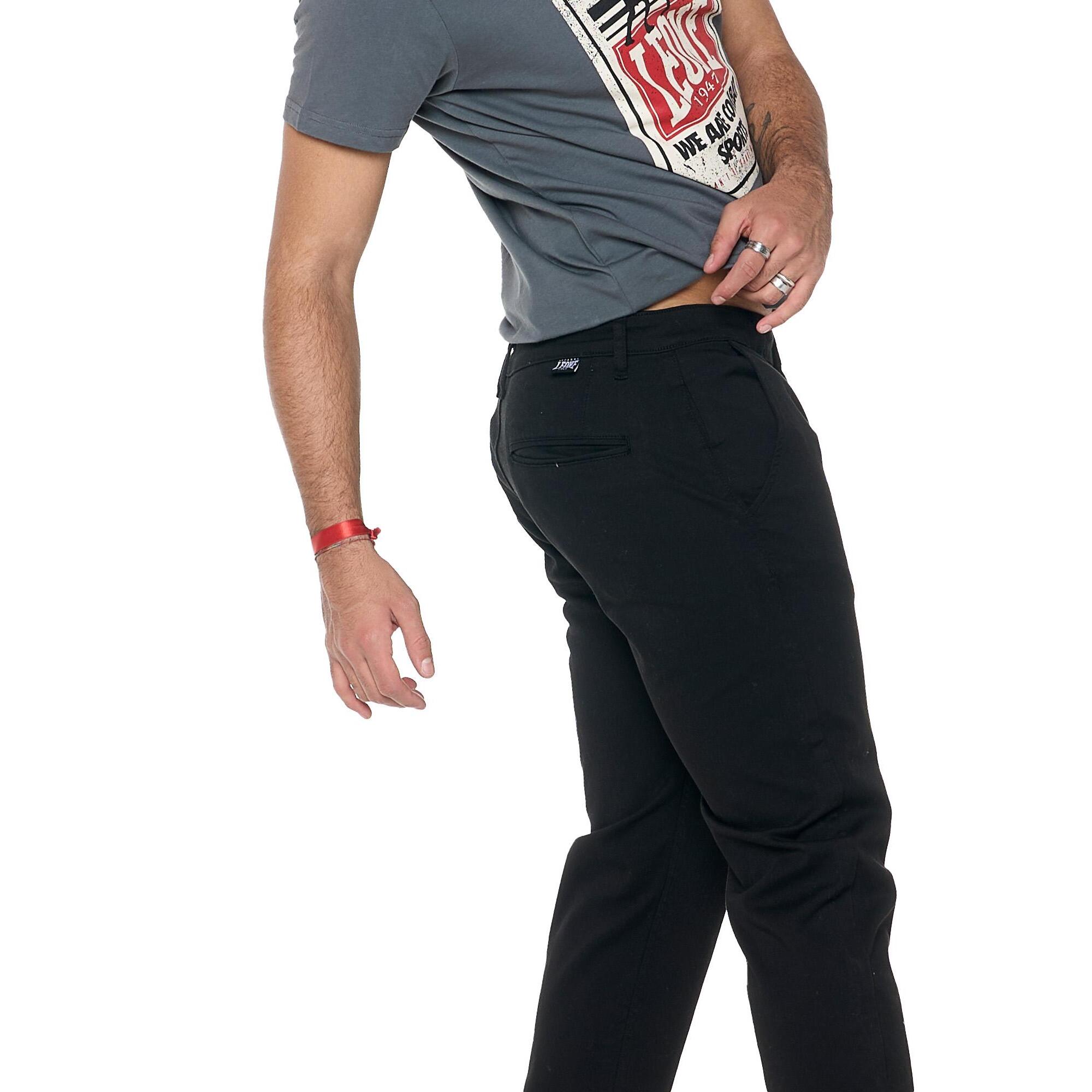Pantalone chino da uomo in twill con fondo dritto Leone 1947 Vintage Dept.