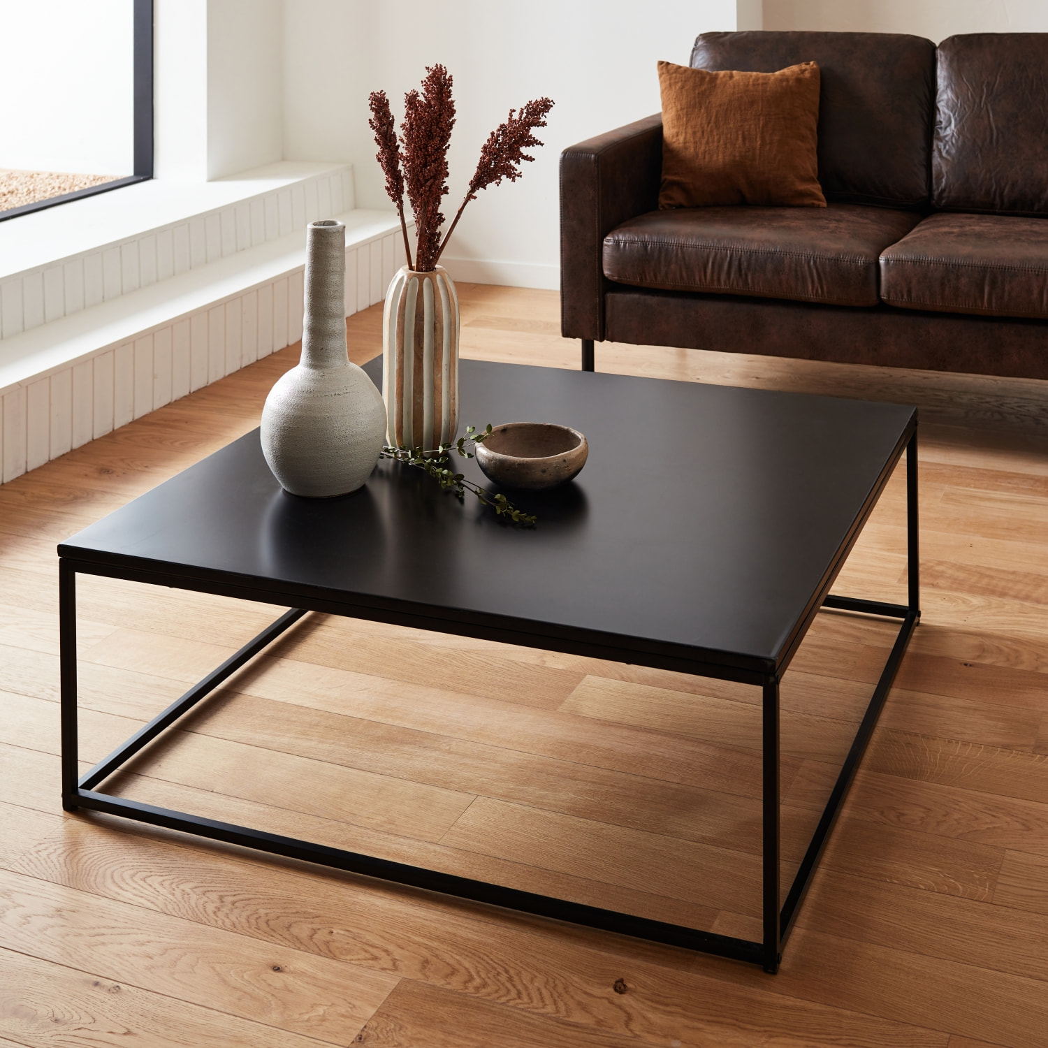 Table basse industrielle carrée métal INDUSTRIELLE