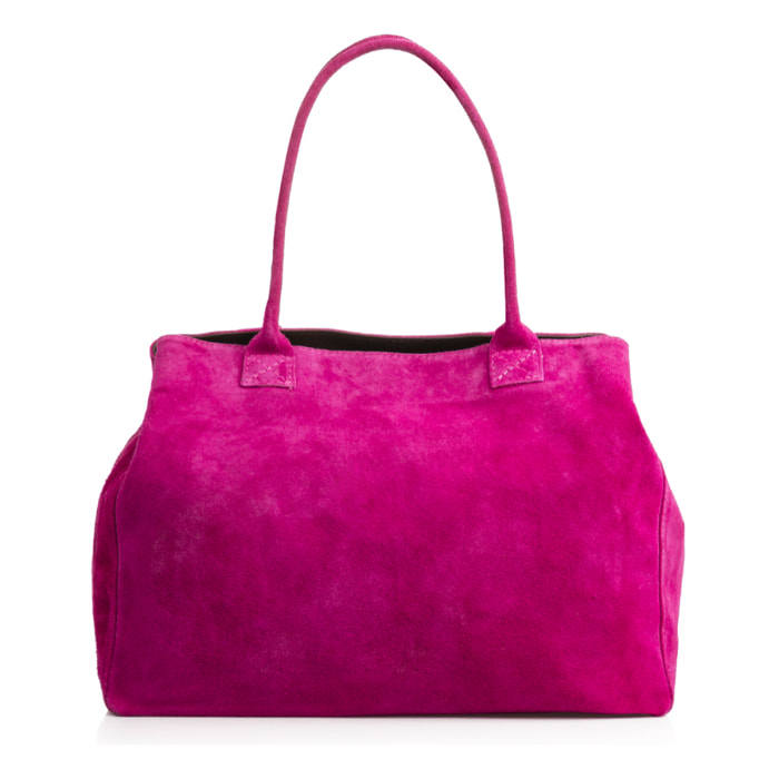 Annagrazia Bolso Shopper Mujer.Piel auténtica Gamuza