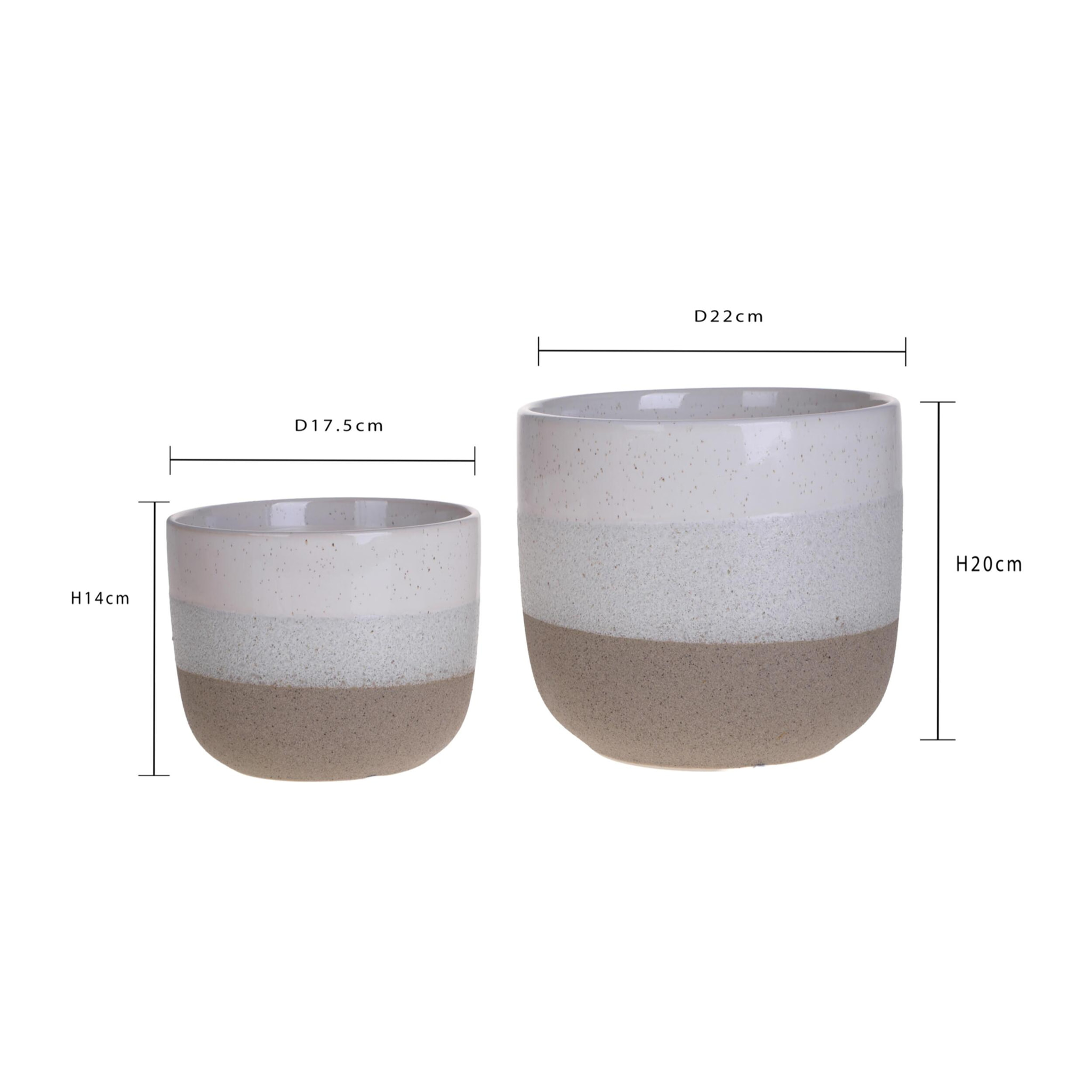 Set 2 cachepot - 22xH20x22cm - Pezzi 1 - Bianchi Dino SpA