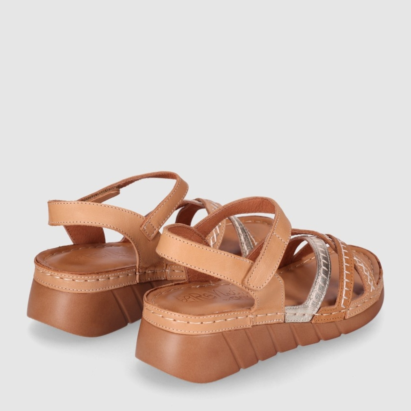 Sandalias de Piel - Camel - Tacón: 5 cm
