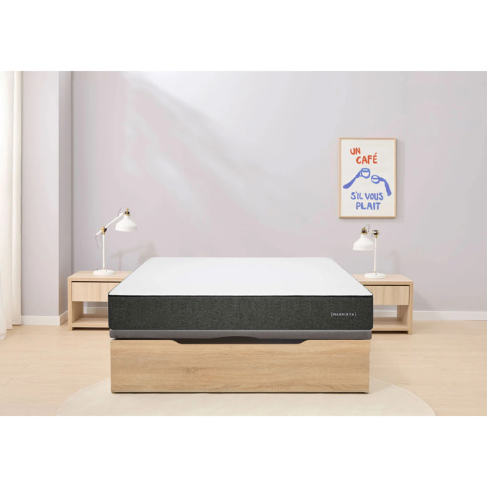 Pack Ahorro Colchón Marmota + Canapé Blanco + Pack 2 Almohadas + Protector