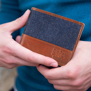 Cartera Hombre Piel Lois Rogers Azul