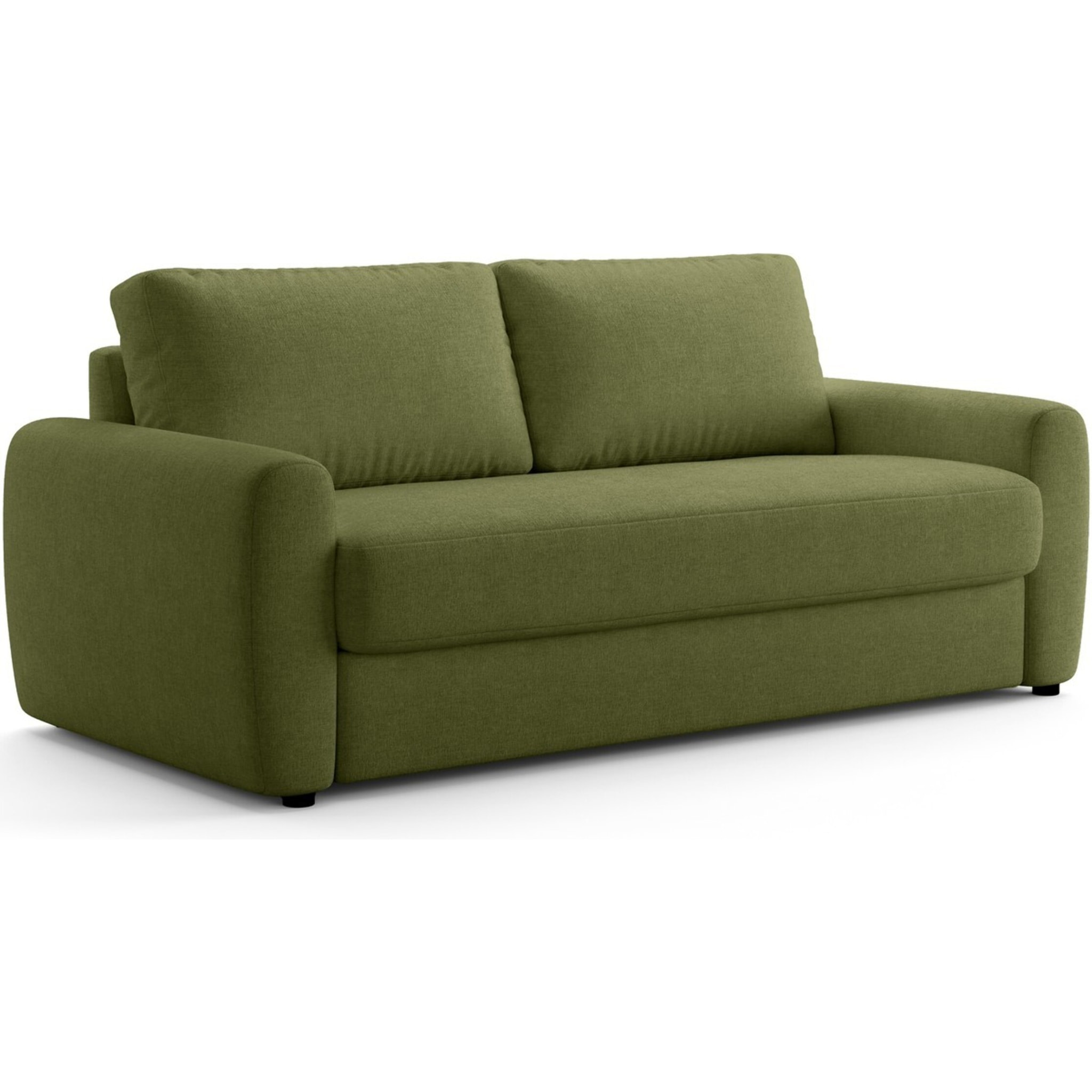 Canapé droit convertible 3 places en tissu chenille - ouverture express - SALVIA