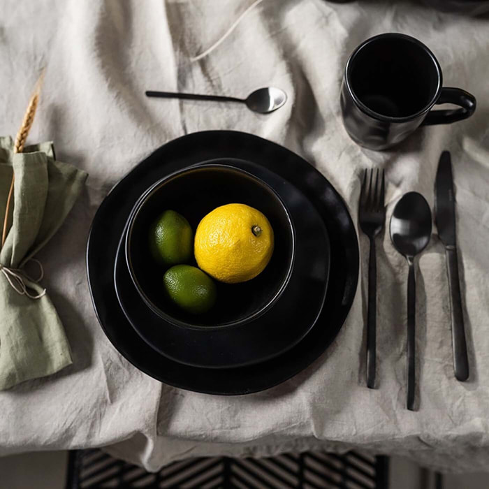 Assiettes Organic 26cm noires set de 4 Kare Design