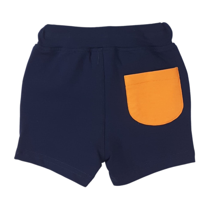 SHORT JERSEY BLU TUTTO ELASTICO