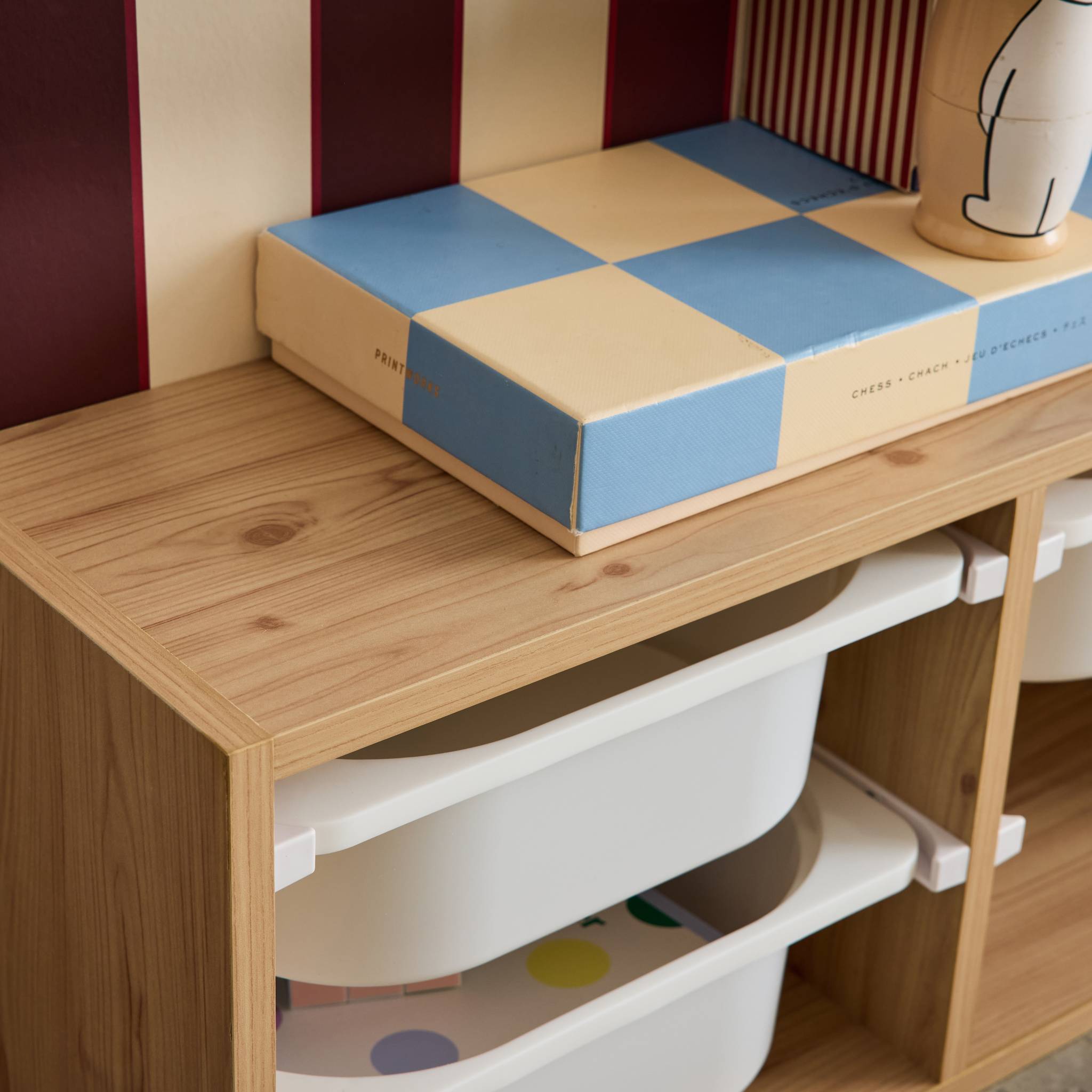 Meuble de rangement pour enfant 6 bacs de rangement SORA