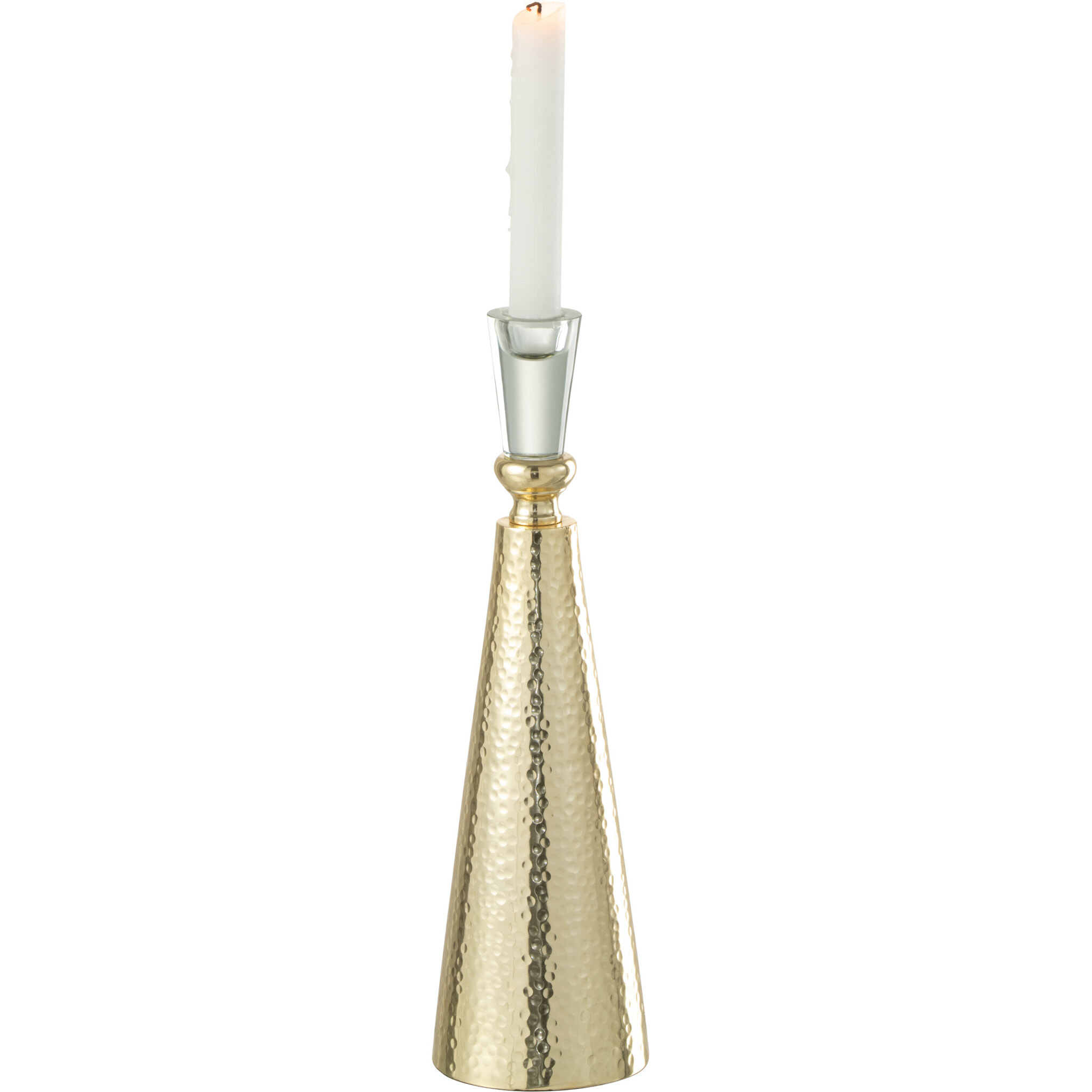 J-Line chandelier Tape - aluminium/verre - or/transparent - large