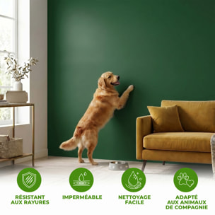 Rouleau adhésif décoratif Vinyle au Mètre - Vert fonce - Sticker Lavable Imperméable Mur Cuisine Meubles