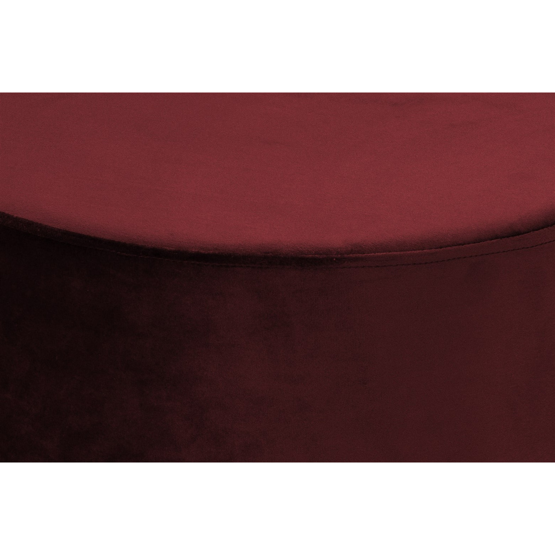 Pouf Rotondo Nano in Velluto Rosa e Base Dorata