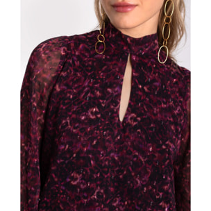 Blusa estampada con cuello halter