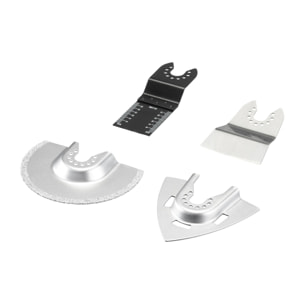 Stanley Lot de 4 accessoires (lame à concrétion 92mm, lame à concrétion 78mm, grattoir rigide, lame bi-métal 32mm)