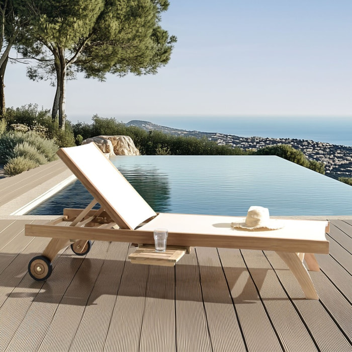 FUN - Bain de soleil textilène couleur beige