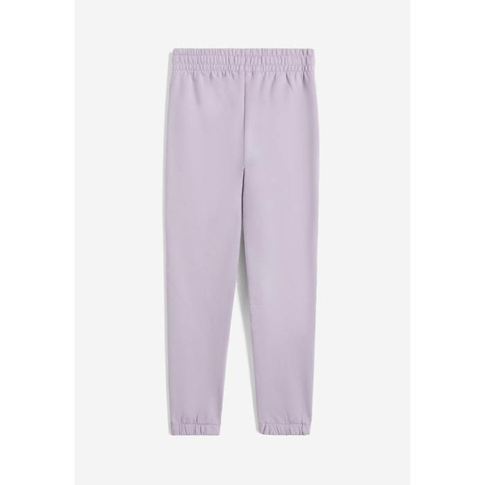 Pantaloni joggers da bambina in felpa con logo sul fondo