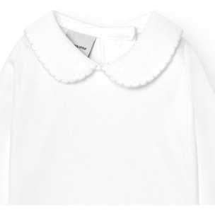 Body bebé manga larga cuello polo piqué