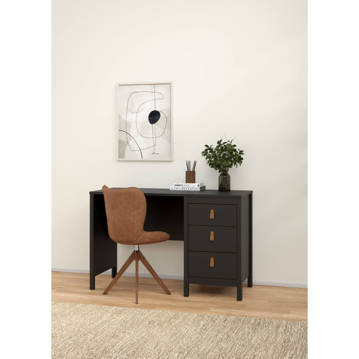 Scrivania Murjan, Scrittoio multiuso, Tavolo per ufficio porta PC, Piano di lavoro, 120x48 h77 cm, Nero
