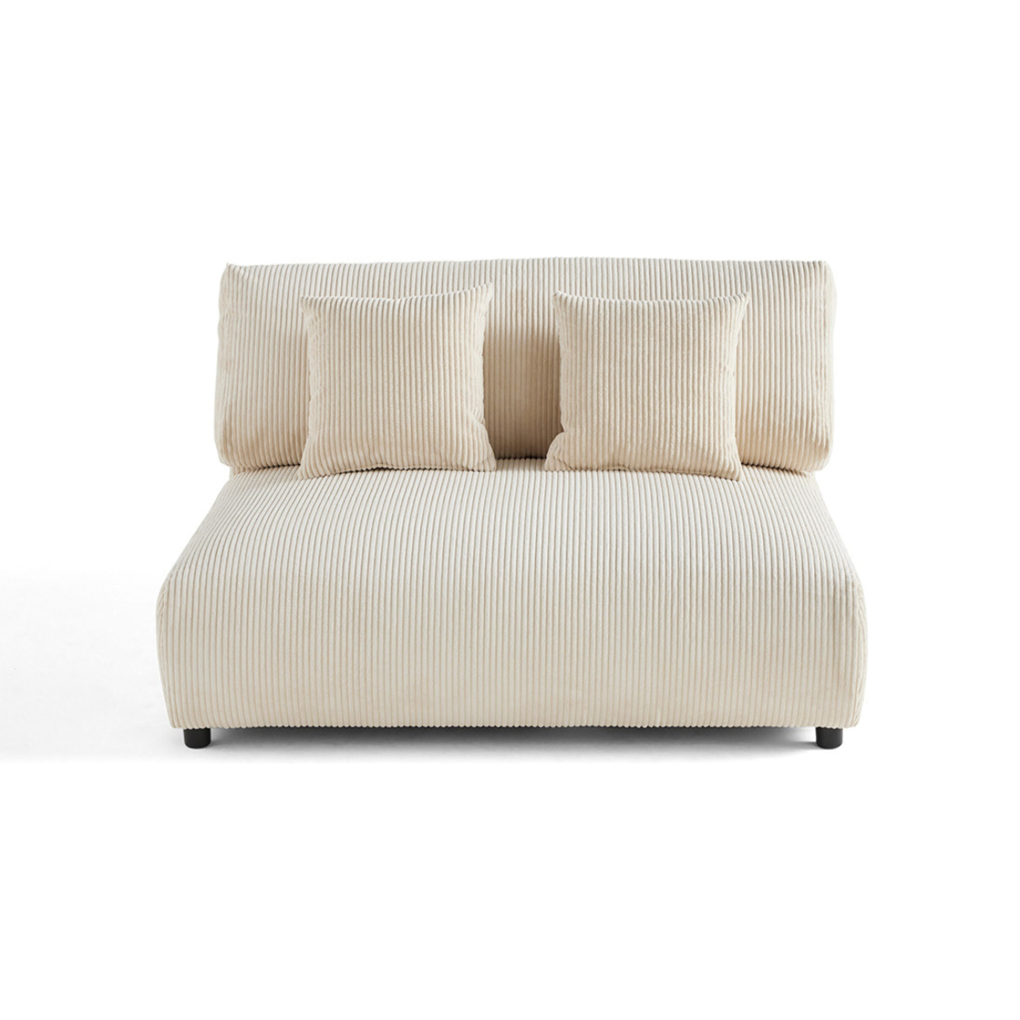 Garance - module d'assise 2 places - en velours côtelé - Beige