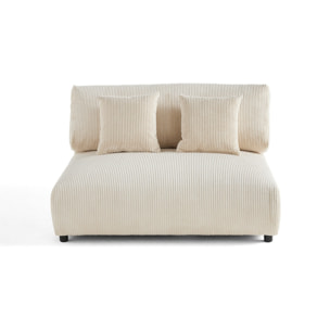 Garance - module d'assise 2 places - en velours côtelé - Beige