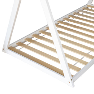 Lit tipi pour enfant 190x90cm blanc VALENTIN