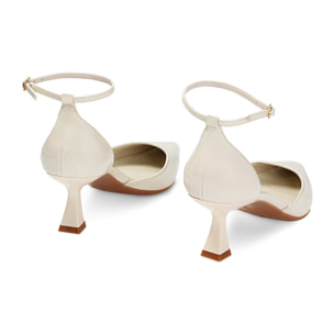 Open Shank crema de charol