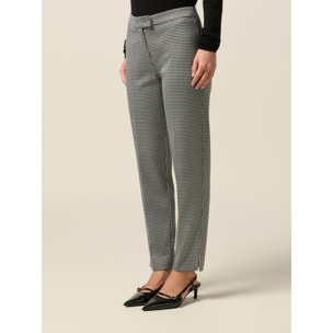 Oltre - Pantalones pitillo jacquard - Gris