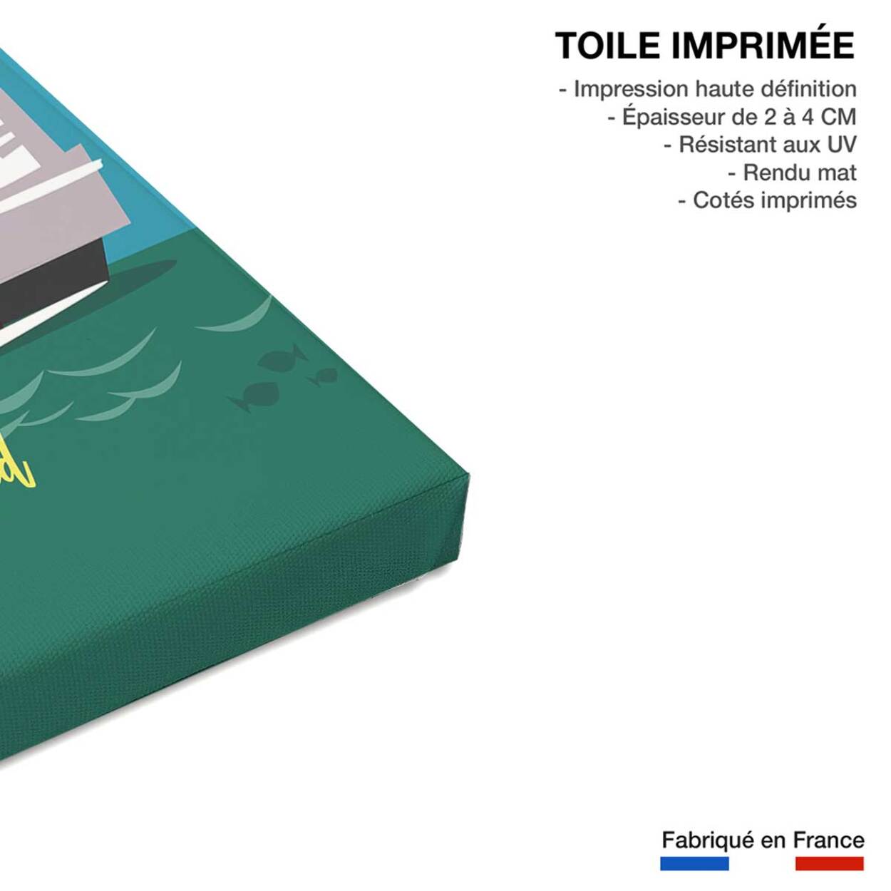 Tableau  le lac leman Toile imprimée