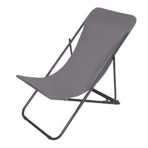 Chilienne pliable "Sétubal" en acier gris
