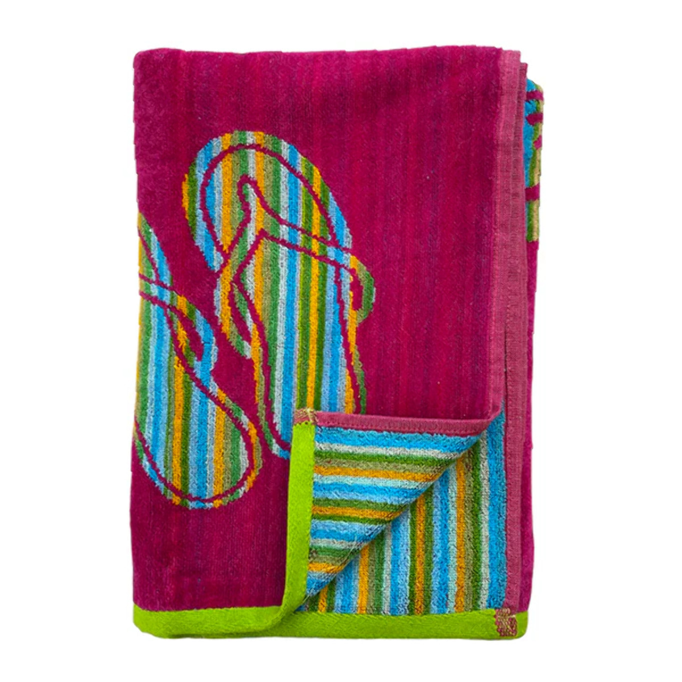 Serviette de plage éponge velours Jacquard Habra 75x150